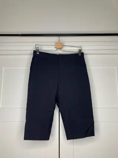 Junya Watanabe Tailored Navy Pleated Shorts, View more