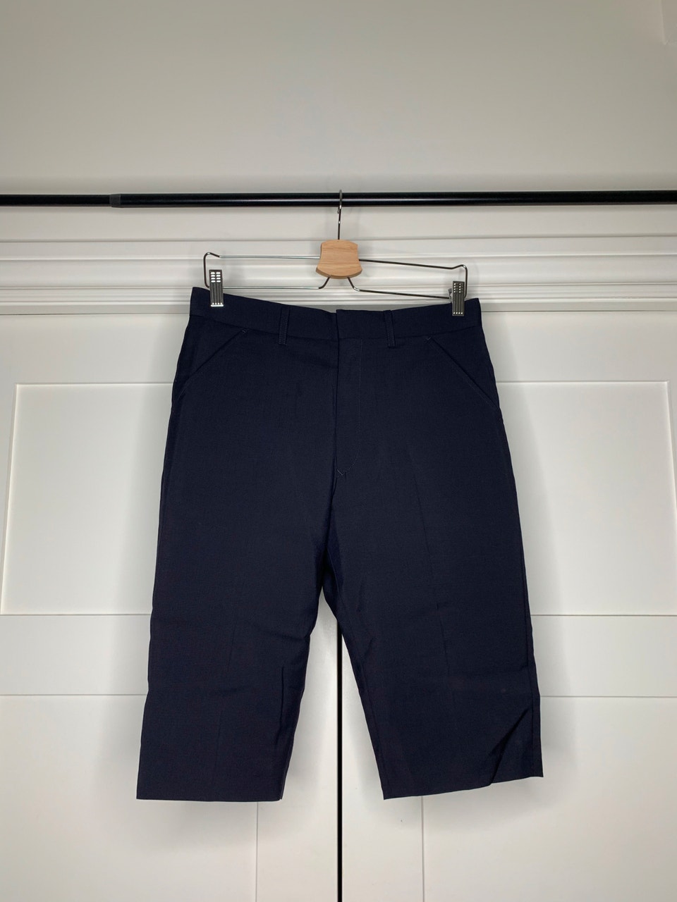 Junya Watanabe, Junya Watanabe Tailored Navy Pleated Shorts