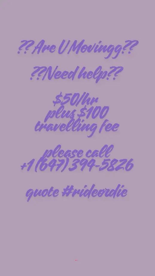Necesito ayuda para mudarme $50/hora63284936583041122
