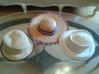 Two Women's Hats ,100% Straw, Like New, Each $5+One Hat, Free, View more
