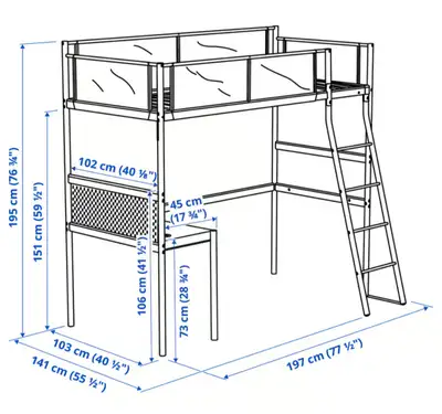 Lit mezzanine IKEA, View more