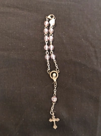 Miniature hanging rosary/ chapelet miniature 