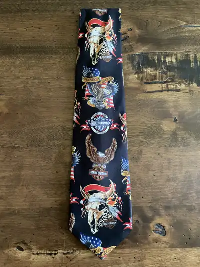 Vintage Ralph Marlin Harley Davidson Tie, View more