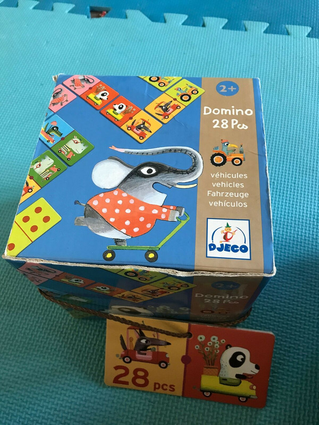 Jeux jouet enfant DJECO domino véhicules 28 pcs dans Jouets et jeux  à Longueuil/Rive Sud