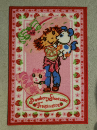 strawberry shortcake Pupcake puppy Custard kitten Floor Mat/Rug