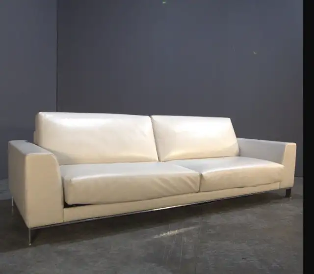 RH Premium Genuine Leather Couch White Designer Sofa Modern Deep in Couches & Futons in City of Toronto - Image 5
