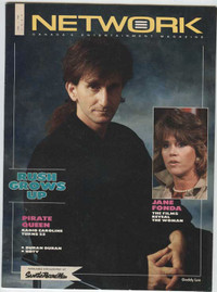 Network Magazine January 1989 Rush Geddy Lee Jane Fonda Duran