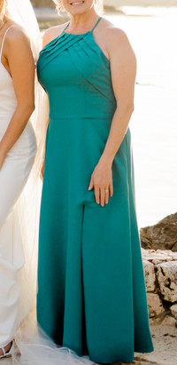 FORMAL TEAL GOWN  - ASKING $185 (was $590 new)  Size:16-18