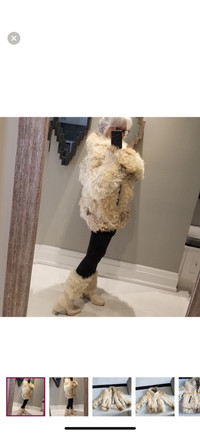 Lamb fur coat