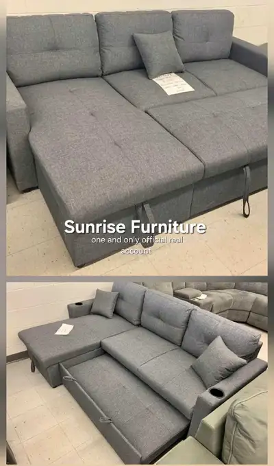 3 Seater Pull out Sofa bed Reversible chaise , View more