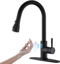 OWOFAN Touchless Kitchen Faucet with Pull Down Sprayer LED Light