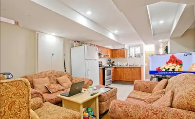 2 Bedroom Legal basement for rent near school & Grocery store Bus Stop Steel & James potter Family p...