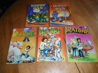 3 Vintage Dr. Atomic and 2 Dopin' Dan Comics Magazine