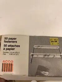 Paper fasteners.  