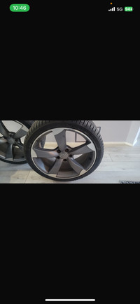 19 inch Audi rotor rims and tires 