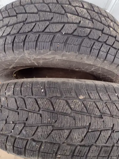 2 tires 235/70/16 106T Moto Master Winter Edge made in in2022 dot2322, 8/32" or 80% tread left on 5...