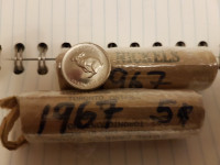 Canada 1967 Nickels rolls two mint