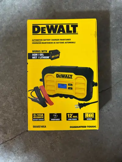 DEWALT Automotive Battery Charger/Maintainer. SELLS $150, View more