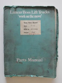 ALLIS CHALMERS S-110 Parts manual 1972 Lancer Boss Lift Trucks