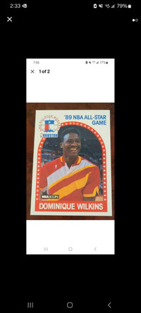 1989-90 Hoops Dominique Wilkins Atlanta Hawks Basketball Card