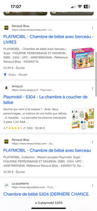Playmobil 5304 chambre bébé