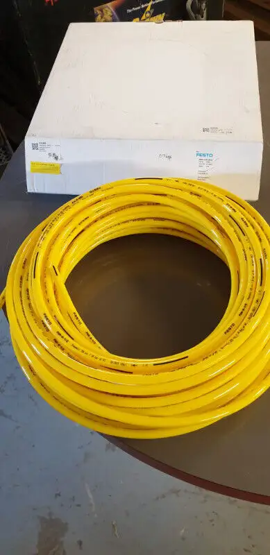 New Festo Pneumatic Plastic Tubing 1/2" OD. Yellow . Polyurethane, hydrolysis resistant . 150 ft,. c...