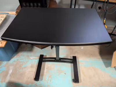 Use sitting on a couch and in a chair. Height adjustable, locking casters. Good condition. Local pic...