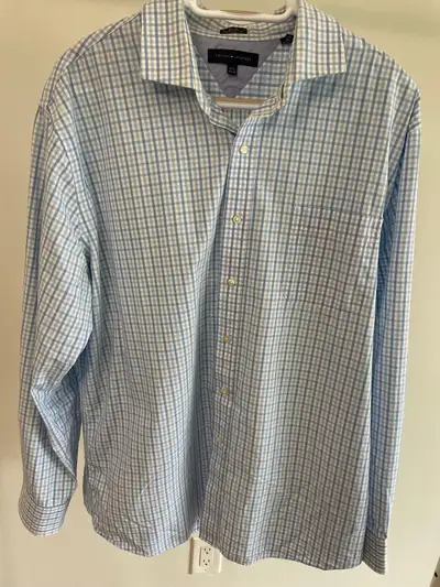 Tommy Hilfiger Men’s Dress Shirt 17 1/2 34/35 Pre-owned , View more