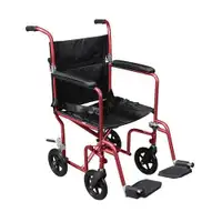 DRIVE MEDICAL DELUXE FLY-WEIGHT ALUMINUM TRANSPORT CHAIR