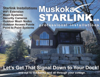 STARLINK INTERNET in COTTAGE COUNTRY.