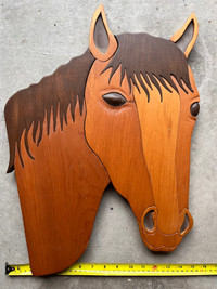 Wooden horse (wall or stall mount) 