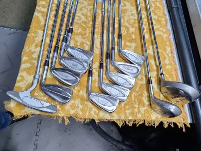 This Tommy Armour golf set includes 12 clubs and a bag, perfect for anyone looking to get into golf...