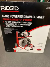 K-400 powered drain auger 