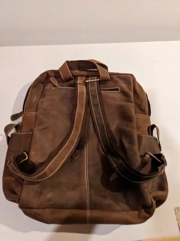 Brown leather backpack63234806322051122
