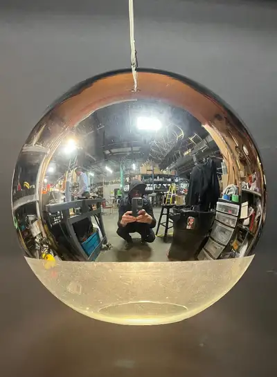 Pendant Globe lamp light - mirror top, View more