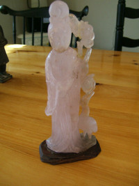 rare pink jade figurine