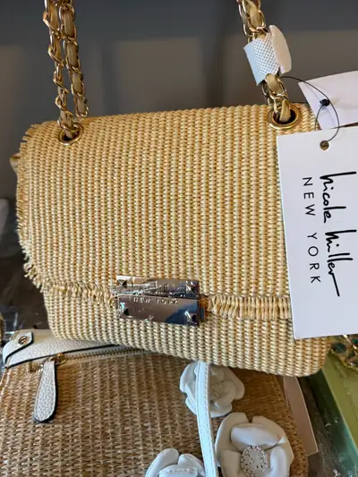 Nicole Miller Woven Crossbody Handbag summer bags, View more