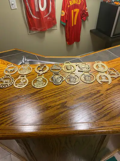  Brass Horse Bridle Medallions Collection (15 in Total) 4”, View more