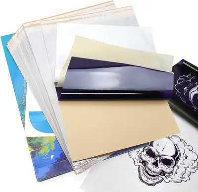 TATELF Tattoo Stencil Paper 100 Sheets A4, 4-Layer, View more