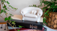 Vintage Marbell Stone Cat on Couch (Please Read Ad)