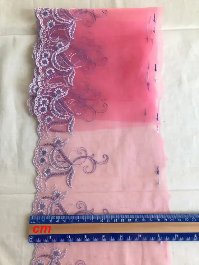 Black Friday Sale: 7.24” x 1.55 yds Floral Embroidered Lace Trim in Hobbies & Crafts in City of Toronto - Image 3