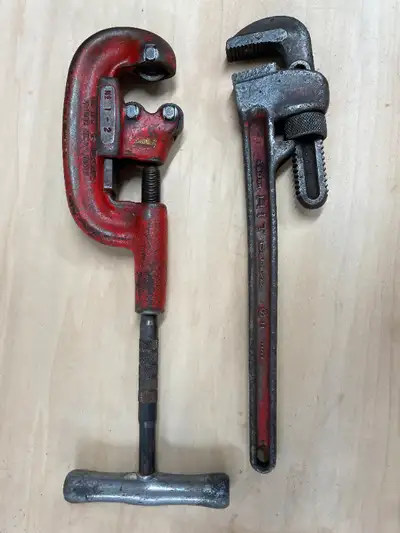 great condition, clean, functional, lightly used Ridgid model 2A pipe/tube cutter (1 to 2 inch). and...