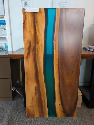 (OPEN-BOX) 48" x 24" River Epoxy Table / Tabletop #6, View more