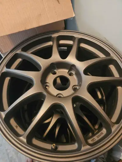 I got a set of rims. I used them for a 2016 wrx. I believe they are 17s. They aren't perfect they do...