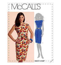 Sewing Pattern: McCalls 5845, fitted dress with low cut back