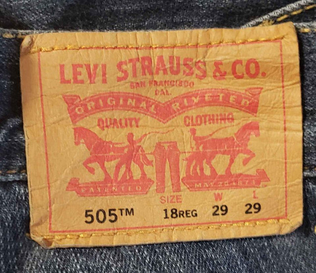 sell or trade / Levis 505 straight jeans 18reg 29x29 pants 18 29 dans Hommes  à Longueuil/Rive Sud - Image 3