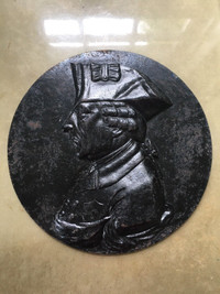 Antique Cast Iron Profile Plaque of General James Wolfe