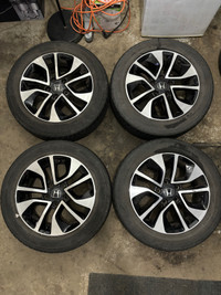 4 Honda Civic Mags 16” OEM 205/55/16 Summer Tires ! 