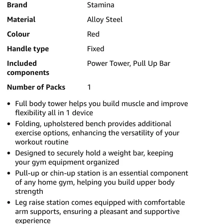 Power Tower with Foldable Padded Bench, Push Up Station, and Bar in Exercise Equipment in Ottawa - Image 7