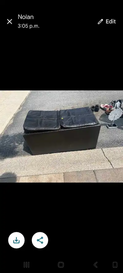 Brown storage box with lift off lids, View more